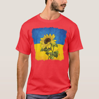 T-shirt Le drapeau ukrainien tournesol est à côté de l'ukr