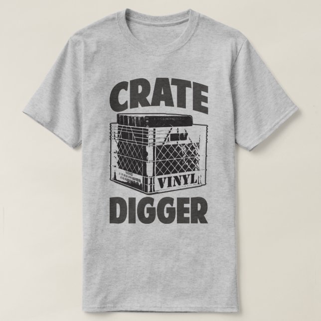 T-shirt Le drogué défonceur DJ d'intoxiqué de vinyle de (Design devant)