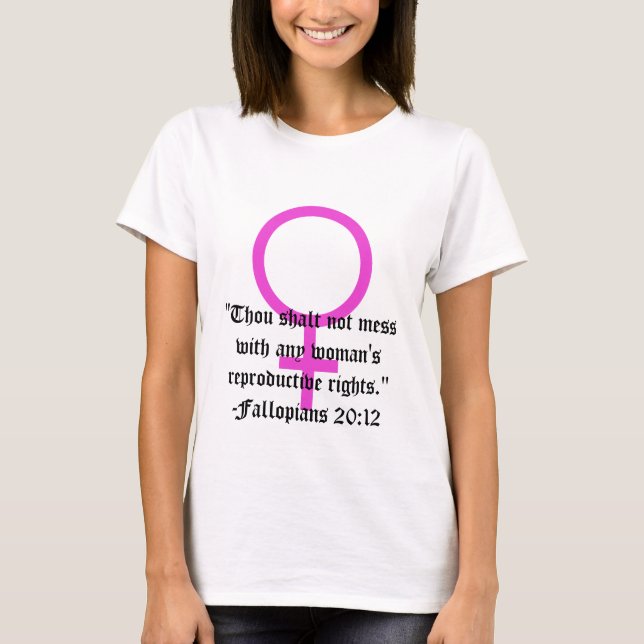 T-shirt Le droit des femmes à choisir un verbe (Devant)