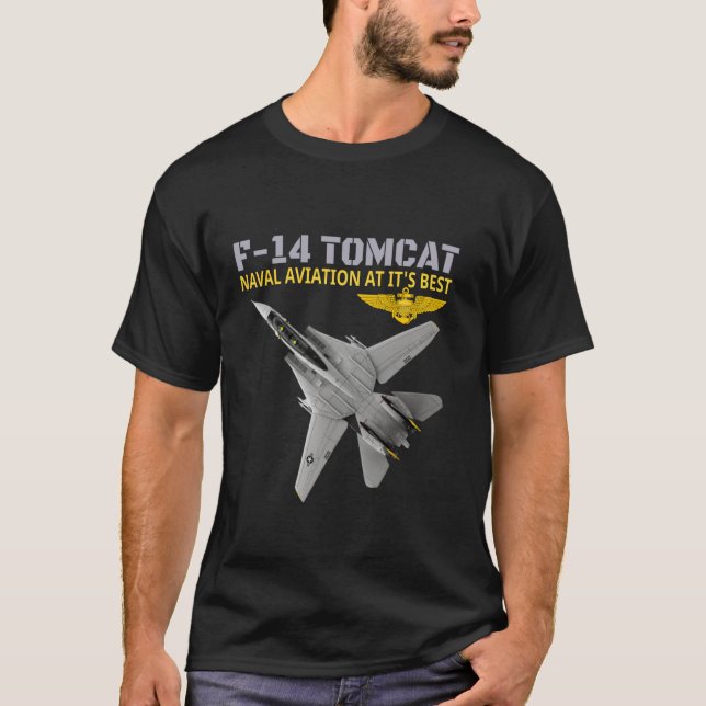 T-shirt Le F 14 Tomcat en action L'aviation navale en son  (Devant)