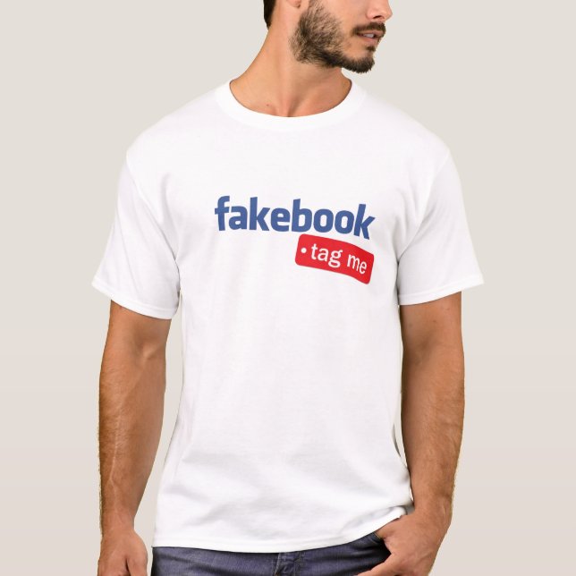 T-shirt le fakebook m'étiquettent chemise (Devant)