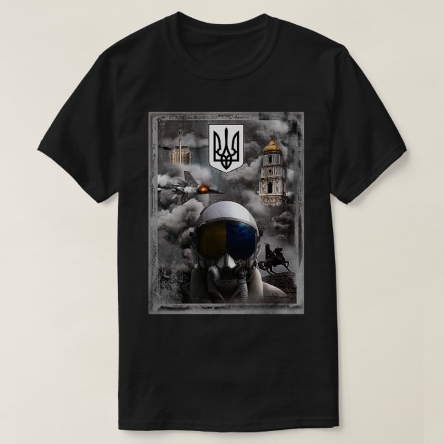 T-shirt Le fantôme de Kiev (Design devant)