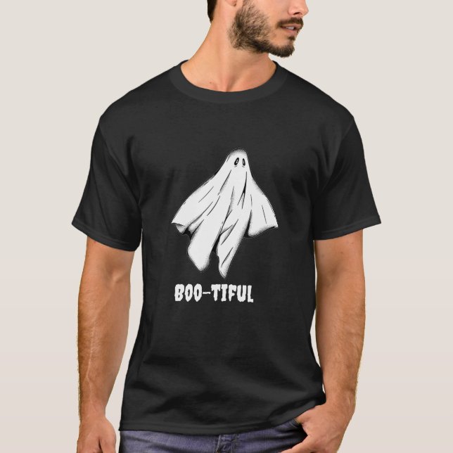 T-shirt Le fantôme de l'arrière-plan | Mélange Tee noir &  (Devant)