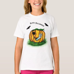T-shirt Le fantôme d'Halloween, chauve-souris, fantôme et 