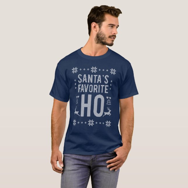 T-shirt Le favori de Père Noël ho (Devant entier)