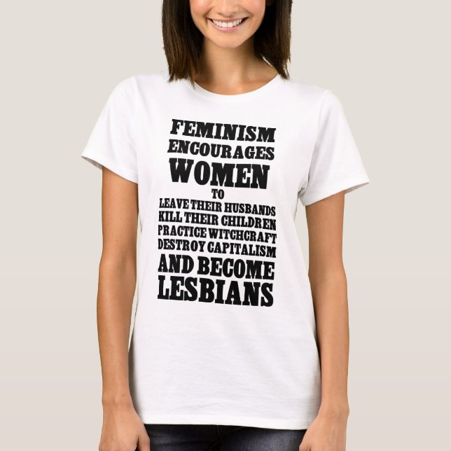 T-shirt Le féminisme encourage les femmes aux chemises (Devant)