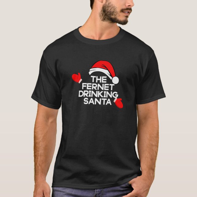 T-shirt Le Fernet Boire Père Noël Funny Christmas Party Su (Devant)