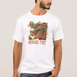 T-shirt Le feu de dragon