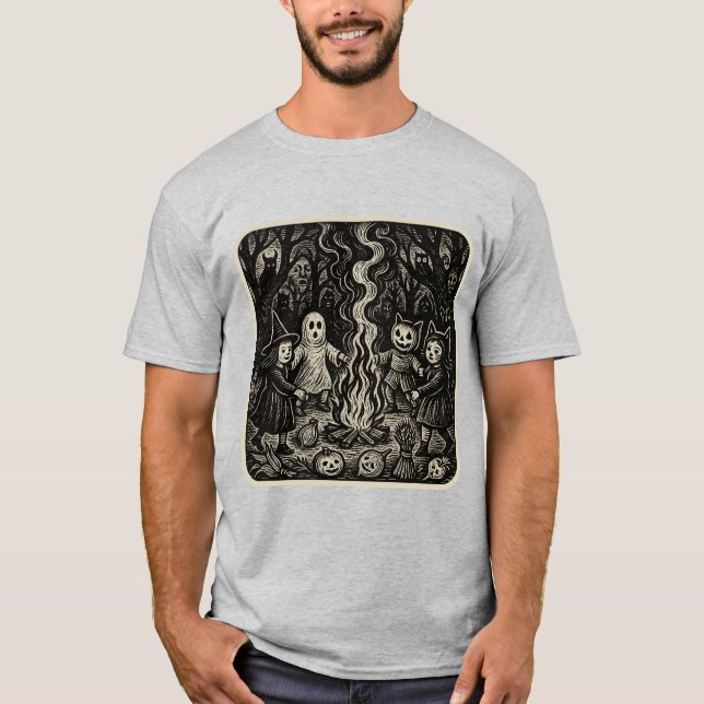 T-shirt Le feu de joie enchanté (Devant)