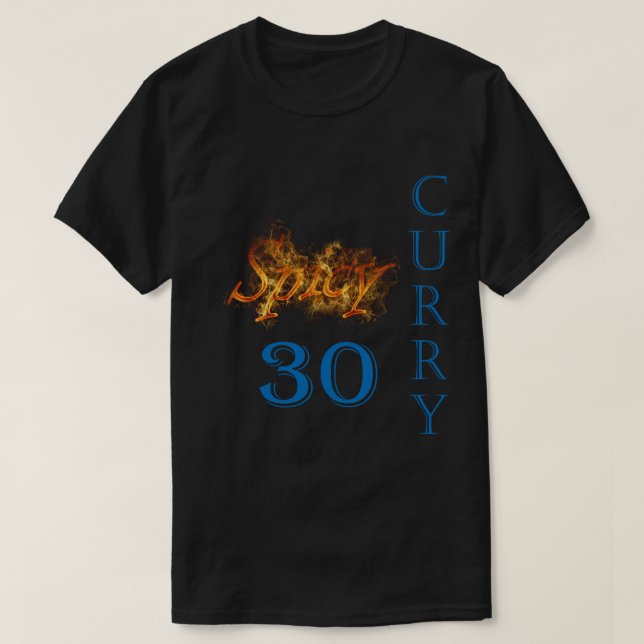 T-shirt Le feu flamboyant épicé du cari #30 (Design devant)