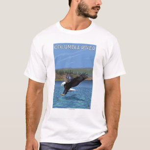T-shirt Le fleuve Columbia, plongée de WashingtonEagle