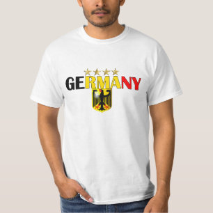 T-shirt Le football à quatre étoiles de l'Allemagne