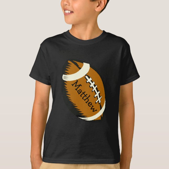 T-shirt Le football Brown folâtre la chemise d'enfants (Devant)