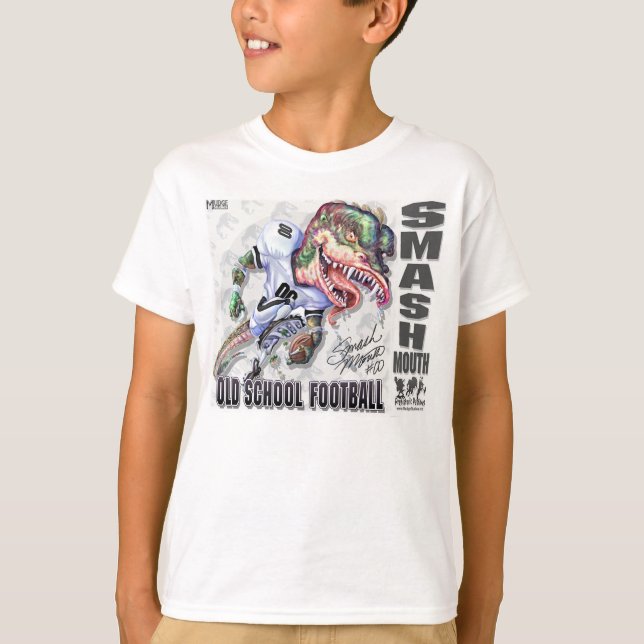 T-shirt Le football de dinosaure de Fracas-Bouche (Devant)