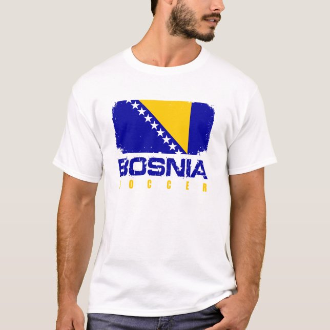 T-shirt Le football de la Bosnie (Devant)