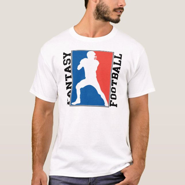 T-shirt Le football d'imaginaire, logo blanc et bleu rouge (Devant)