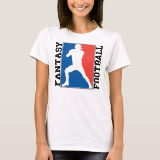 T-shirt Le football d'imaginaire, logo blanc et bleu rouge
