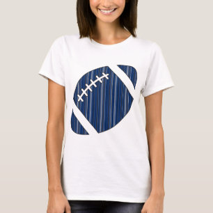 T-shirt Le football rayé d'équipe superbe dans bleu et