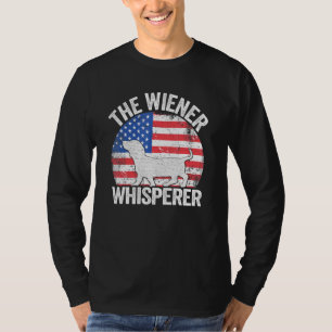 T-shirt Le fouet Wiener Dachshund Dog 4 juillet Ame