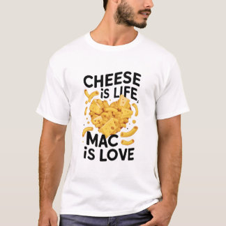 T-shirt Le fromage est la vie, Mac est l'amour