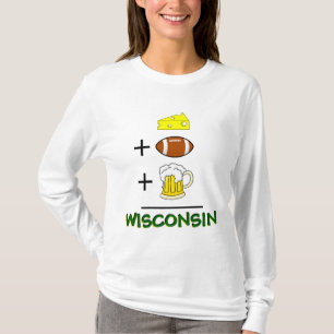 T-shirt Le fromage plus le football plus la bière égale 