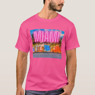 T-shirt Le front de mer pittoresque de Neon Miami 