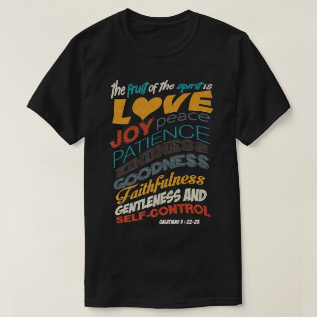 T-shirt Le Fruit De L'Esprit Bible Chrétienne Verse Chri (Design devant)