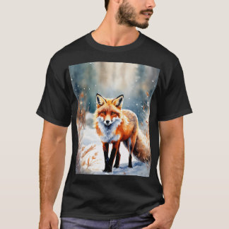 T-shirt Le gardien d’hiver : le renard dans la neige