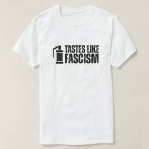 T-shirt Le gaz lacrymogène a le goût du fascisme contesté