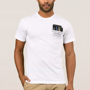 T-shirt Le geek de protecteur de poche bonjour mon nom est