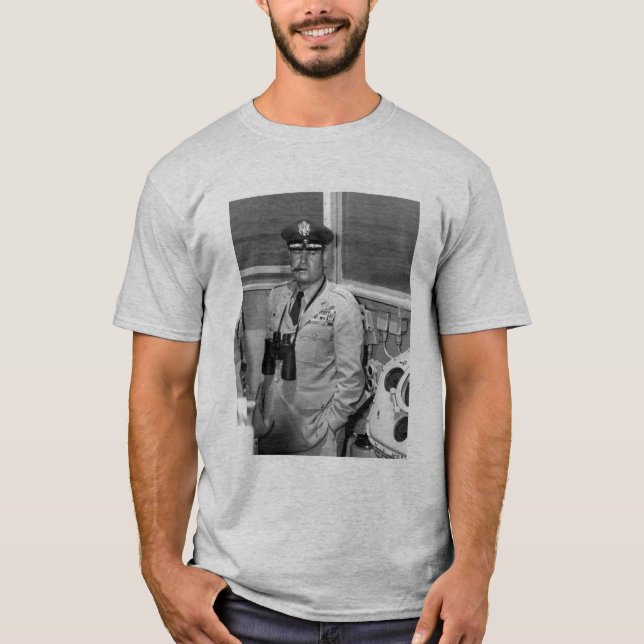 T-shirt Le Général Curtis Lemay et citation - gris (Devant)