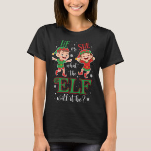 T-shirt Le genre de Noël révèle ce que l'elfe veut
