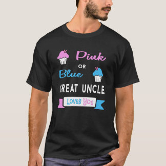 T-shirt Le genre indiquent le rose ou le grand oncle bleu