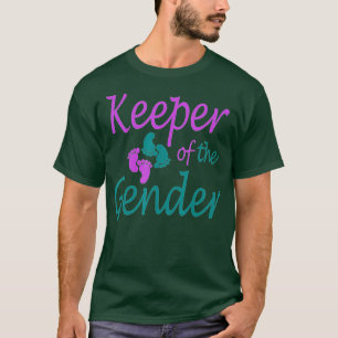 T-shirt Le genre pourpre et turquoise révèle pour le gardi
