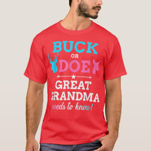 T-shirt Le genre révèle buck ou fait arrière grand-mère co