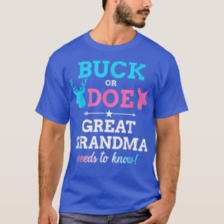 T-shirt Le genre révèle buck ou fait arrière grand-mère co