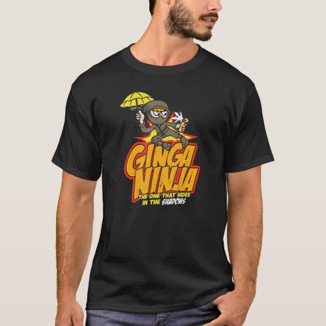 T-shirt Le Ginga Ninja Pour Les Têtes Rouges Et Les Gings (Devant)