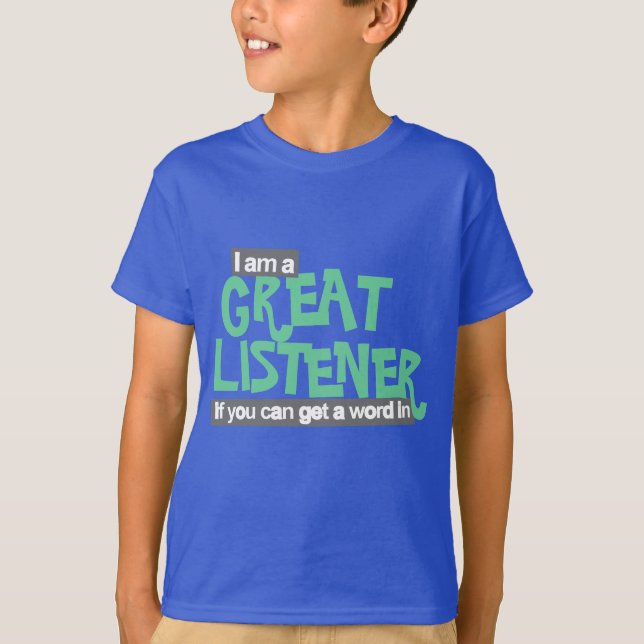 T-shirt Le grand auditeur badine la chemise verte (Devant)