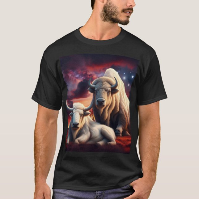 T-shirt Le grand buffle blanc (Devant)