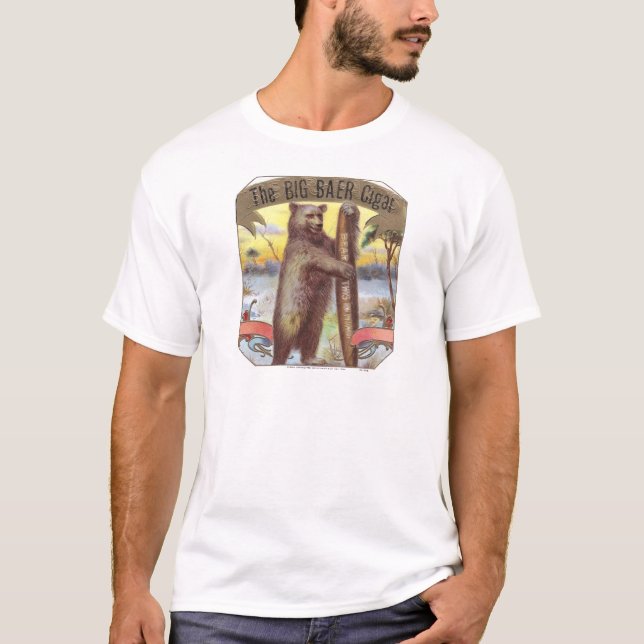 T-shirt Le grand étiquette de cigare de Baer (Devant)
