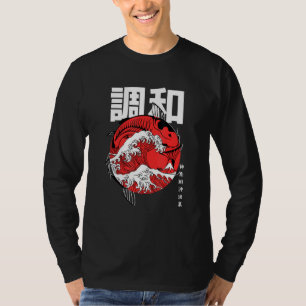 T-shirt Le Grand Koi Du Poisson Kanagawa Grande Vague
