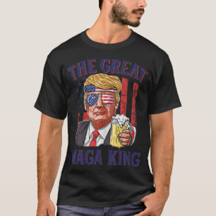 T-shirt Le Grand Maga King amusant Trump Beer US Drapeau U