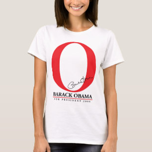 T-shirt Le grand rouge O - Barack Obama pour le président
