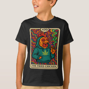 T-shirt Le Graphique de Fumeur de Weed de Poulet Frit Drôl