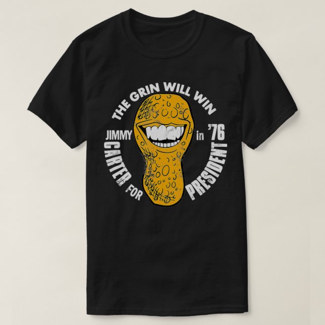 T-shirt Le Grin Will Win (Jimmy Carter pour Président en ' (Design devant)