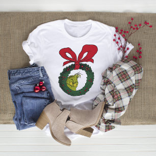 T-shirt Le Grinch Classique   Couronne de Noël