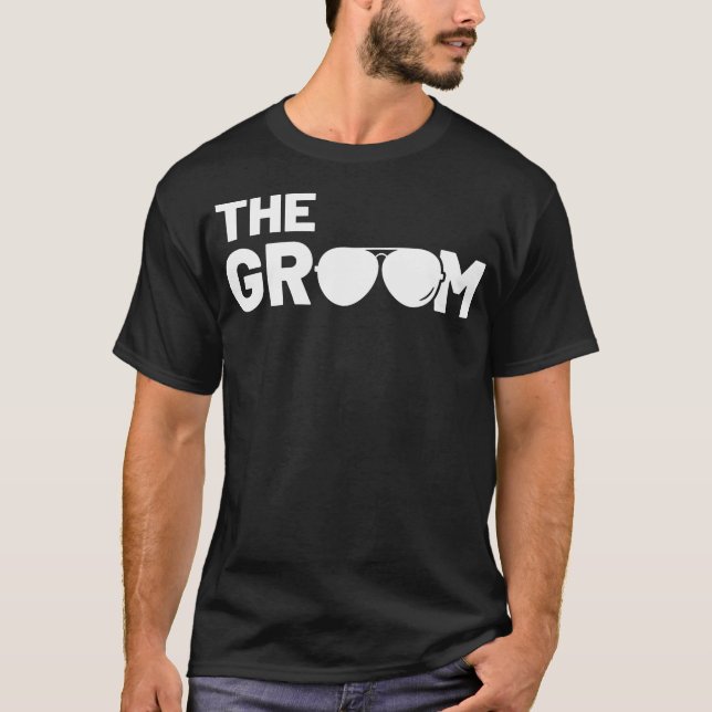 T-shirt Le Groom Squat Bachelor Fournitures Mariage (Devant)