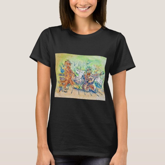 T-shirt Le groupe de Cats, Louis Wain (Devant)