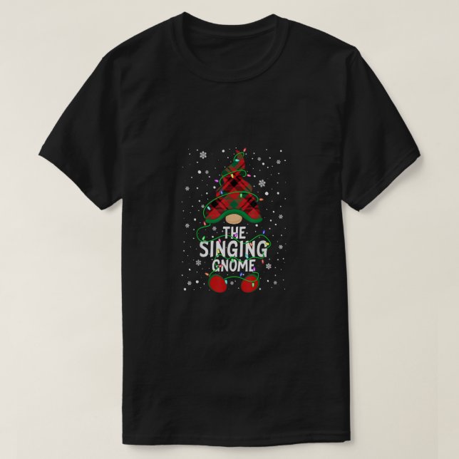 T-shirt Le groupe de jumelage de la famille Gnome chante X (Design devant)