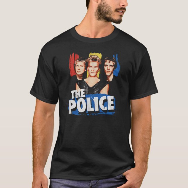 T-shirt Le groupe de rock policier (Devant)